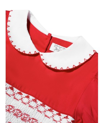 Rachel Riley Girls Classic Smocked Dress in Red online