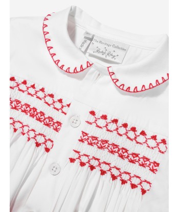 Rachel Riley Baby Boys Smocked Set in Red votre