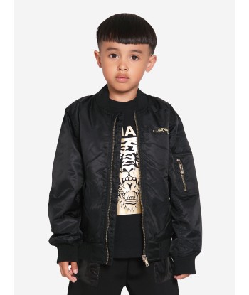 ED Hardy Boys Bomber Jacket in Black Amélioration de cerveau avec