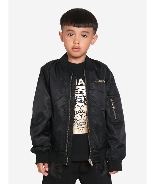 ED Hardy Boys Bomber Jacket in Black Amélioration de cerveau avec