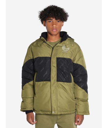 ED Hardy Boys Puffer Jacket in Green en stock