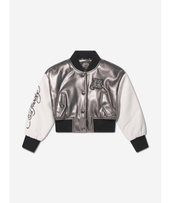 ED Hardy Girls Bomber Jacket in Bronze en ligne