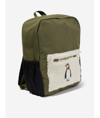 Mini Rodini Kids Penguin Backpack in Green la chaussure