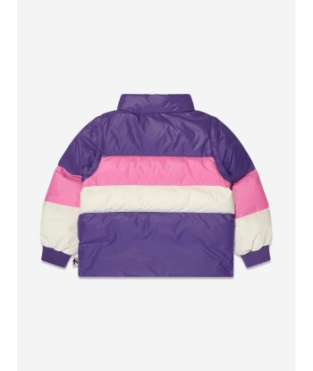 Mini Rodini Girls Zip Sleeve Puffer Jacket in Purple 50% de réduction en Octobre 2024