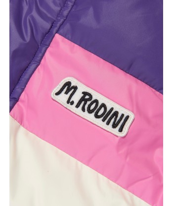 Mini Rodini Girls Zip Sleeve Puffer Jacket in Purple 50% de réduction en Octobre 2024