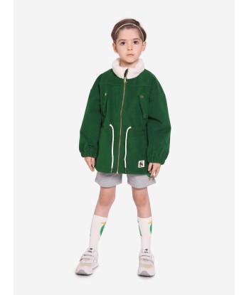 Mini Rodini Kids Fleece Wind Jacket in Green paiement sécurisé