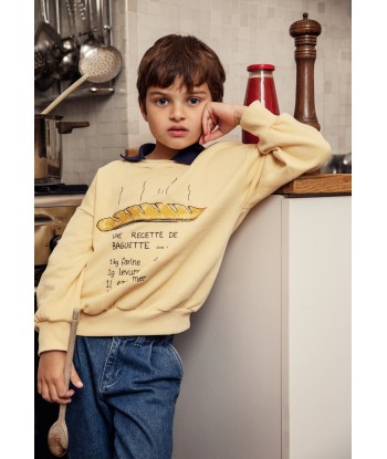 Mini Rodini Kids Baguette Sweatshirt in Yellow Toutes les collections ici