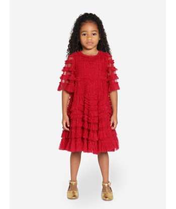 Needle & Thread Girls La Vie En Rose Dress in Red de l' environnement