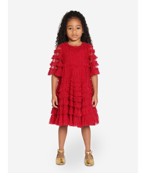 Needle & Thread Girls La Vie En Rose Dress in Red de l' environnement