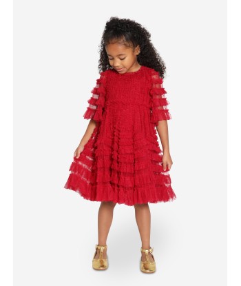 Needle & Thread Girls La Vie En Rose Dress in Red de l' environnement