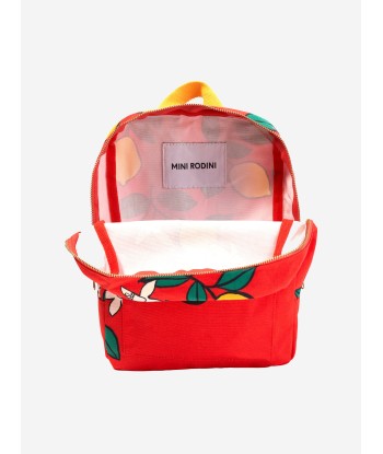 Mini Rodini Girls Lemons Backpack in Red de technologie