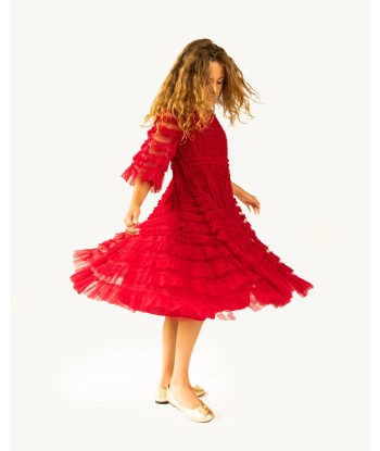 Needle & Thread Girls La Vie En Rose Dress in Red de l' environnement