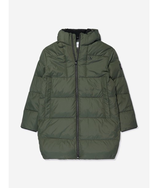 Calvin Klein Boys Essential Parka Puffer in Green 2023