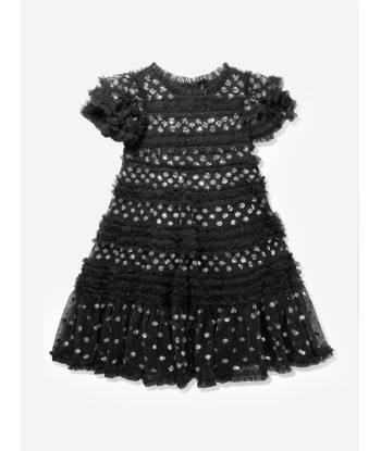 Needle & Thread Girls Vivian Dress In Graphite en linge