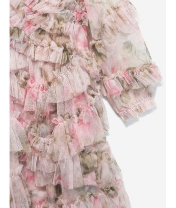 Needle & Thread Girls English Rose Ruffle Dress in Pink paiement sécurisé