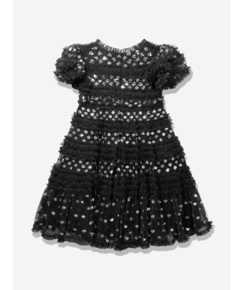 Needle & Thread Girls Vivian Dress In Graphite en linge