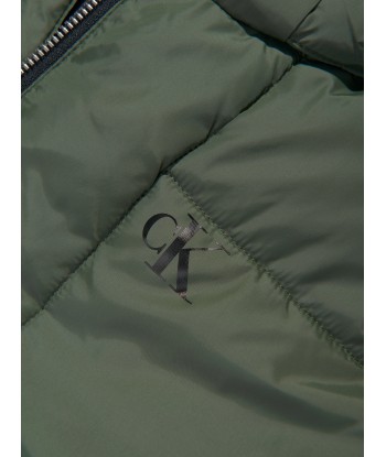 Calvin Klein Boys Essential Parka Puffer in Green 2023