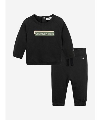 Calvin Klein Baby Boys Hero Logo Tracksuit in Black 2024