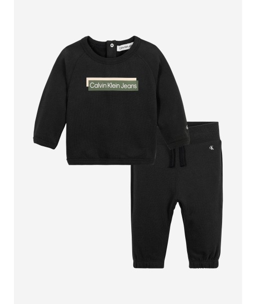 Calvin Klein Baby Boys Hero Logo Tracksuit in Black 2024