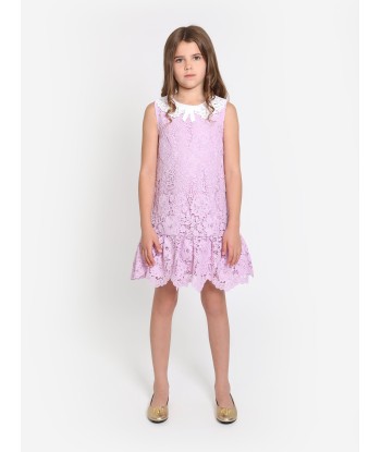 Self Portrait Girls Floral Lace Dress in Pink de technologie