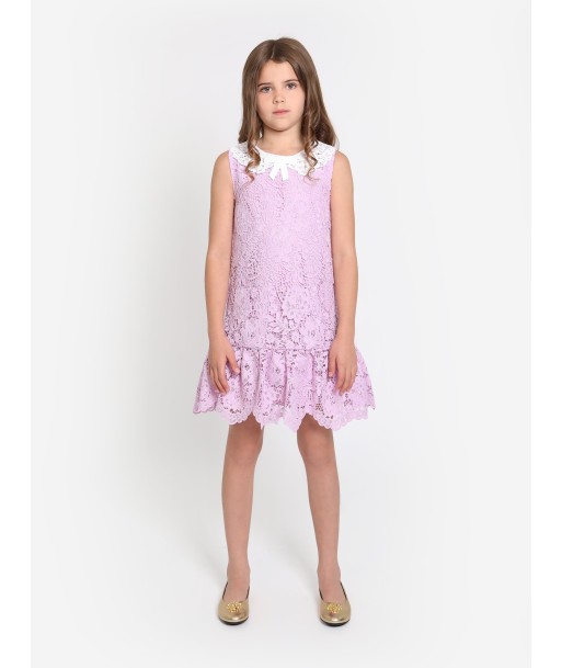 Self Portrait Girls Floral Lace Dress in Pink de technologie