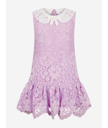 Self Portrait Girls Floral Lace Dress in Pink de technologie