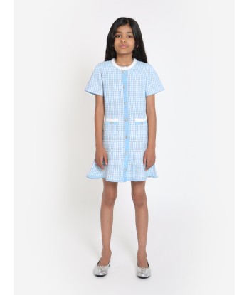 Self Portrait Girls Knit Dress in Blue Jusqu'à 80% De Réduction