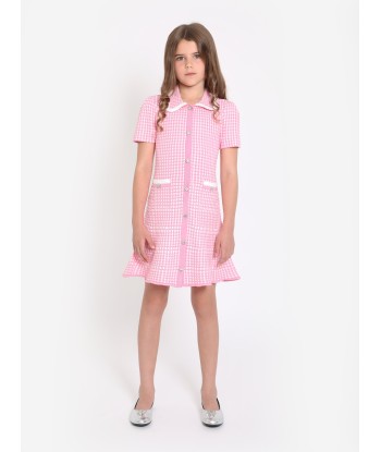 Self Portrait Girls Knit Dress in Pink vous aussi creer 