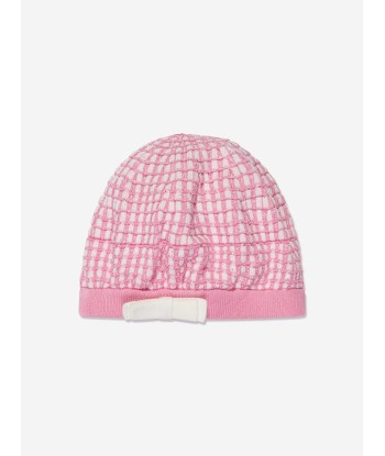 Self Portrait Girls Knit Beret in Pink de France