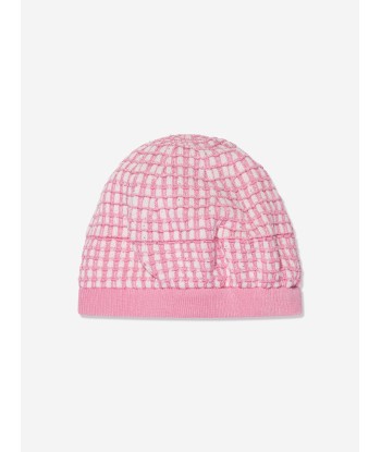 Self Portrait Girls Knit Beret in Pink de France