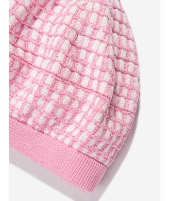 Self Portrait Girls Knit Beret in Pink de France