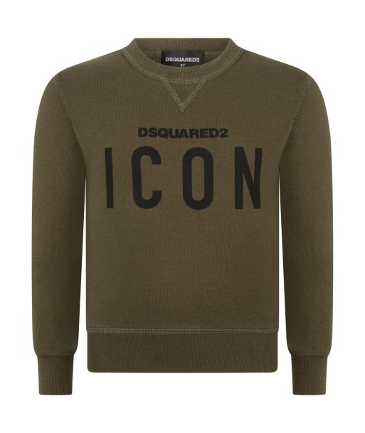 Dsquared2 Boys Olive Green Icon Sweater l'évolution des habitudes 