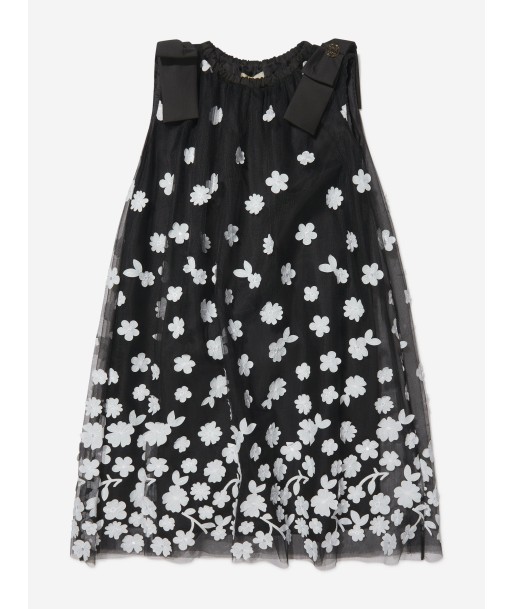 Elie Saab Girls Sleeveless Flower Dress With Bows pas cher