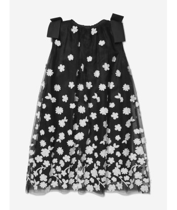 Elie Saab Girls Sleeveless Flower Dress With Bows pas cher