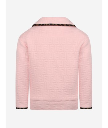 Fendi Girls Pink FF Logo Jacket Fin de série