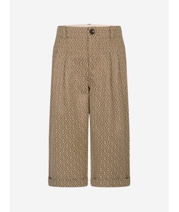 Gucci Boys Beige Canvas Geometric GG Trousers plus qu'un jeu 