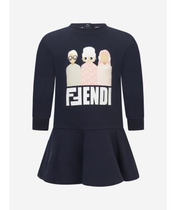 Fendi Baby Girls Friends Print Dress basket pas cher