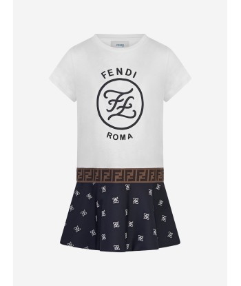 Fendi Girls Dress - & Black Logo Dress pas cheres