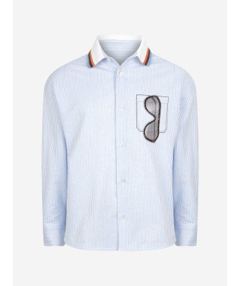 Fendi Boys Shirt - Striped Cotton Shirt Véritable concentré