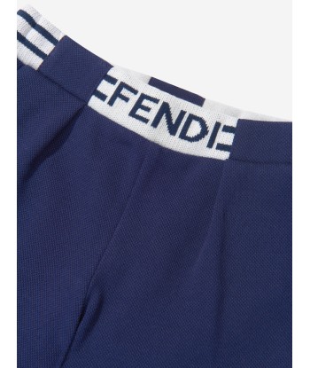 Fendi Baby Boys Cotton Pique Logo Shorts 2024