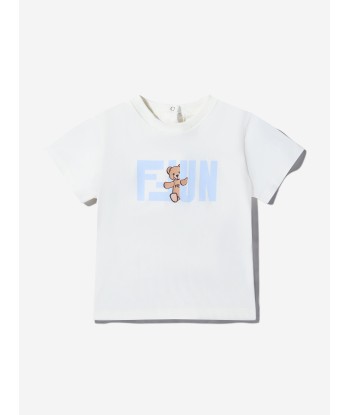 Fendi Baby Unisex Cotton Fun Teddy Bear T-Shirt votre