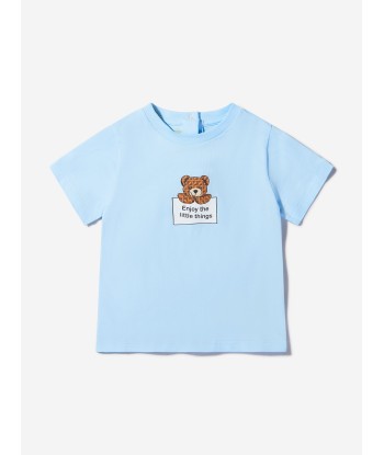 Fendi Baby Unisex Cotton Teddy Bear T-Shirt de pas cher