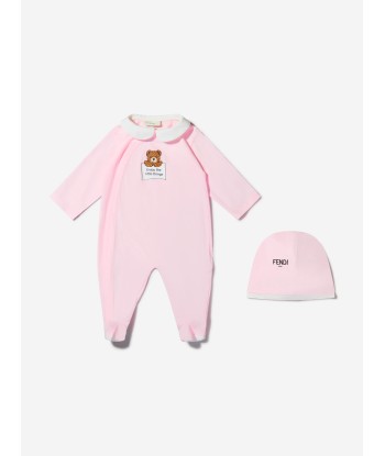 Fendi Baby Girls Cotton Teddy Bear Babygrow Gift Set Profitez des Offres !