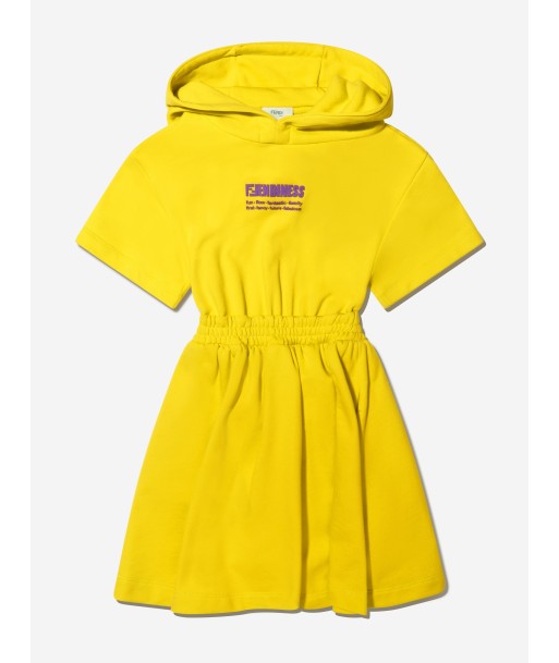 Fendi Girls Cotton Hooded Logo Dress votre