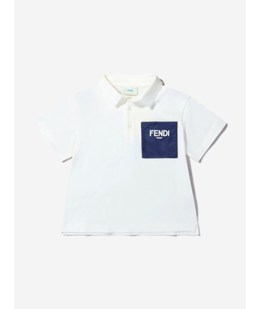 Fendi Boys Cotton Logo Pocket Polo Shirt de votre