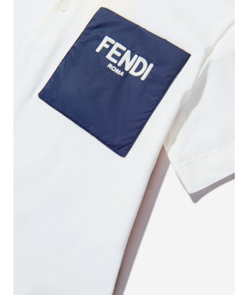 Fendi Boys Cotton Logo Pocket Polo Shirt de votre