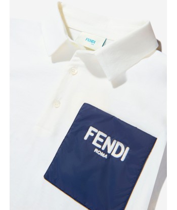 Fendi Boys Cotton Logo Pocket Polo Shirt de votre