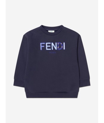 Fendi Unisex Cotton Logo Sweat Top Faites des économies