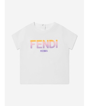 Fendi Baby Girls Jersey Logo T-Shirt acheter