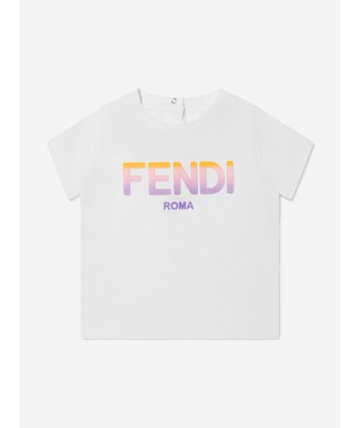 Fendi Baby Girls Jersey Logo T-Shirt acheter